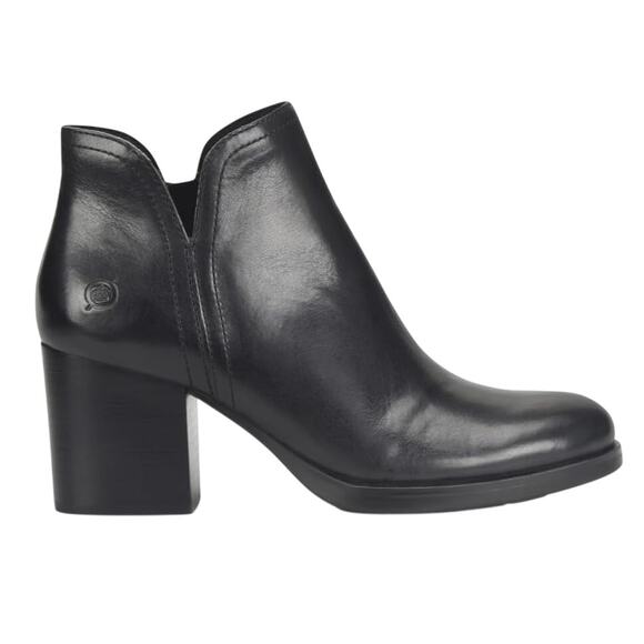 Born Womens Olivia Ankle Booties US 8.5 M EU 39 Black Leather NIB - Picture 2 of 13